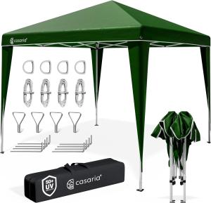 Deuba Pavillon Capri 3x3m wasserdicht Pop-Up inklusive Tasche UV-Schutz 50 plus Faltpavillon Gartenzelt Partyzelt grün Farbauswahl 100384 Polyester Faltpavillon