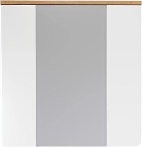 Badezimmer Spiegelschrank Ciara weiß Hochglanz und Eiche 60 cm