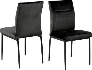 Set 2x Demi Esszimmerstuhl schwarz Stuhl Stühle Esszimmer Küche Küchenstühle