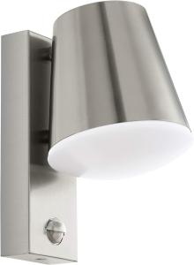 Eglo 97453 Wandleuchte CALDIERO Downlight edelstahl weiß L:14cm H:24cm T:18,5cm Sensor IP44