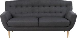 Sofa 3-sitzig OSWALD, dunkelgrau, ca. 185 cm