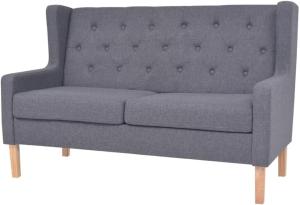 vidaXL 2-Sitzer-Sofa Stoff Grau