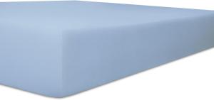 Kneer Qualität 93 Exclusive-Stretch Spannbetttuch, 90x190-100x220, 38 eisblau
