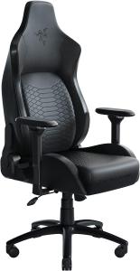 Razer Iskur Black - Premium Gaming Stuhl mit integrierter Lendenwirbelstütze (Schreibtischstuhl/Bürostuhl, mehrlagiges Kunstleder, Schaumstoff-Polster, Kopfpolster, Höhenverstellbar) Schwarz