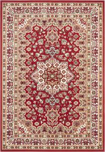 Orientalischer Kurzflor Teppich Parun Täbriz Rot - 200x290x0,9cm