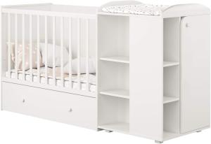 Polini 'French 800' Kombi-Kinderbett 60x120 cm, Ameli/weiß, mit Kommode