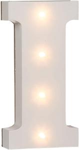 Beleuchteter Holz-Buchstabe I, mit 4 LED