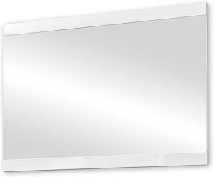 LIFE Wandspiegel, weiss hochglanz - hochwertiger, pflegeleichter Spiegel für Flur & Garderobe - 92 x 67 x 2 cm (B/H/T)