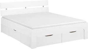 Rauch Möbel Ryba Bett Stauraumbett mit 4 Schubkästen in Weiß, Liegefläche 180x200 cm, Gesamtmaße BxHxT 185x88x215 cm