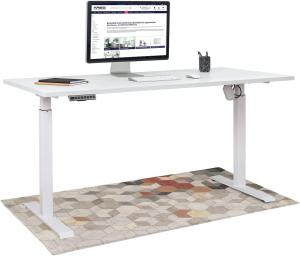 HighDesk SMART Höhenverstellbarer Schreibtisch (Weiß + Weiß I 140 x 80 cm) - Elektrischer Sitz- & Stehtisch mit Tischplatte - Stehschreibtisch Elektrisch Höhenverstellbar - von Krieg