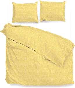 Zo! Home Cotton Bettwäsche 155x220 cm Lino Aspen Yellow gelb meliert uni