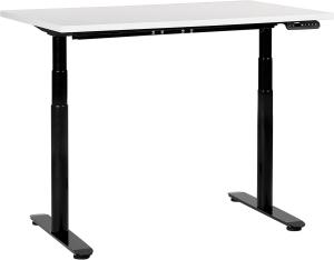Schreibtisch weiß schwarz 120 x 72 cm elektrisch höhenverstellbar DESTINAS