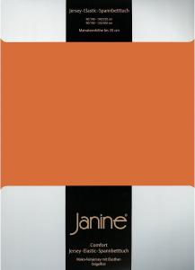 Janine Spannbettlaken Jersey Elastic, rost-orange, Größe Bettlaken:90/100x190/220