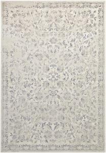 Orientalischer Samt Teppich Mahal - 160x230x0,3cm - creme, Jeansblau