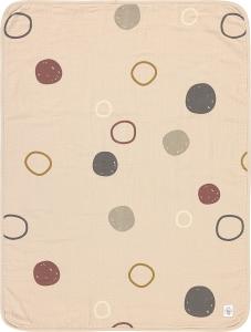 Musselin Babydecke Circles offwhite/multicolor