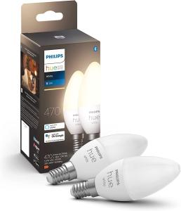 Philips Hue White E14 B39 Candle Light - 2-pack