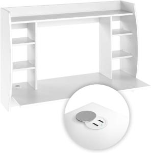 Vicco Wandschreibtisch 'Max' Weiß USB-Ladestation USB-Hub