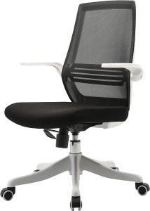 Moderner Bürostuhl HWC-J88, Schreibtischstuhl, ergonomisch atmungsaktiv, Taillenstütze, anhebbare Armlehne ~ schwarz