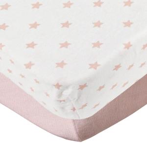 Babycalin 2er-Set Spannbettlaken aus rosa 70 x 140 cm