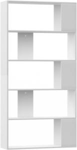 vidaXL Bücherregal/Raumteiler Weiß 80×24×159 cm Spanplatte