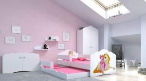 Angelbeds 'Fala' Kinderbett 80x160 cm, Motiv 5, inkl. Flex-Lattenrost, Schaummatratze und Schubbett