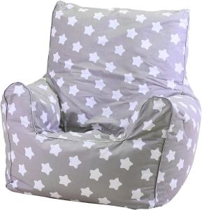 Knorrtoys 'Grey White Stars' Kindersitzsack (Grau-Weiß)
