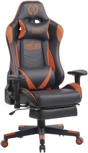 Racing Bürostuhl Lux mit Massagefunktion schwarz/orange