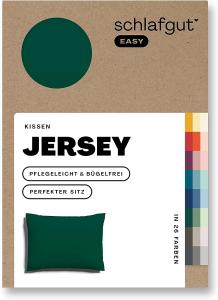 Schlafgut Kissenbezug EASY Jersey | Kissenbezug einzeln 40x60 cm | green-deep