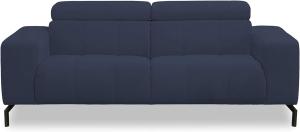 DOMO. Collection Cunelli Ecksofa, Sofa mit Rückenfunktion, Garnitur mit Relaxfunktion, dunkelblau, 208x104x79 cm