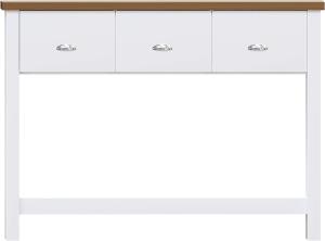 Amazon-Marke - Movian Konsolentisch mit 3 Schubladen, 100 x 30 x 74 cm, Weiß