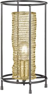 Tischlampe, Waben Design, Gold, H 36 cm, ANO