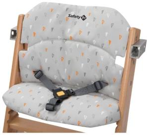 Safety 1st 2003191000 Timba Comfort Cushion, Hochstuhl-Sitzkissen, schnelle und einfache Befestigung, waschbar, bietet dem Kind noch mehr Komfort, warm grau