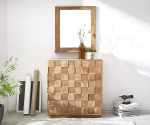 Sideboard Grace 83 cm Akazie Natur Handmade Massivholz