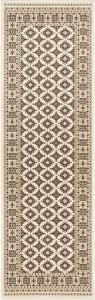 Orientalischer Kurzflor Teppich Sao Buchara Ivory Beige - 80x250x0,9cm