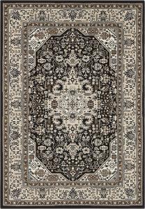 Orientalischer Kurzflor Teppich Skazar Isfahan Creme Braun - 120x170x0,9cm