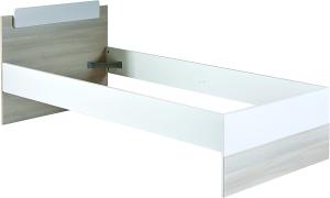 demeyere Game Bett, Faserplatte, Akazie/Perle Weiß, 94.4 x 193.2 x 73 cm