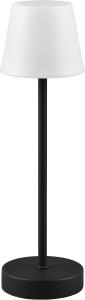 Akku Aussen Tischleuchte schwarz LED MARTINEZ Lampe USB Touch Dimmer ca. 39 cm