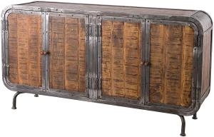 Sideboard Saigon aus Massivholz und Metall 160 x 85 cm