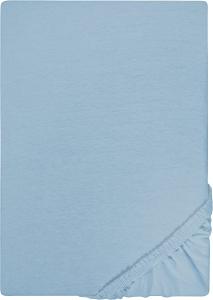 Biberna Jersey-Stretch Spannbettlaken Spannbetttuch 180x200 cm - 200x200 cm Blau