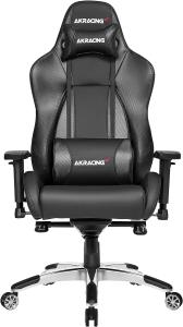 AKRacing Chair Master Premium Gaming Stuhl, PU-Kunstleder schwarz/Karbon, 133,9 x 50,2 x 70,1 cm