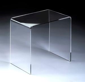 Beistelltisch, Acryl-Glas, transparent, 44 x 29,5 x 42,5 cm