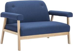 2-Sitzer-Sofa Stoff Blau