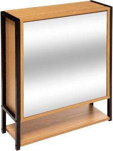 Bad-Hängeschrank mit Spiegel und Ablage, 48 x 60 cm