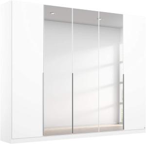 Rauch Möbel Alabama Schrank Kleiderschrank Drehtürenschrank Weiß mit Spiegel 5-türig inklusive Zubehörpaket Classic 3 Kleiderstangen, 9 Einlegeböden BxHxT 226x229x54 cm