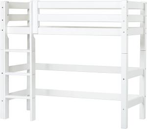 Hoppekids 'Premium' Hochbett 70x160 cm, weiß, inkl. Rollrost und Leiter, Kiefer massiv, umbaubar, nachhaltig