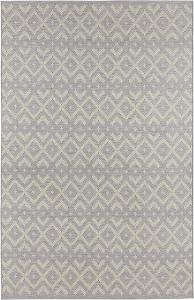 Flachgewebe Teppich Alley Makramee-Optik Grau - 77x150x0,4cm