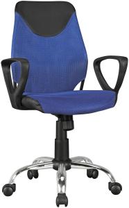 KADIMA DESIGN Kinderschreibtischstuhl DAVOS Nylon - höhenverstellbarer Ergonomie-Stuhl für Kinder & Jugendliche, elegant & strapazierfähig. Farbe: Blau