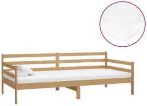 vidaXL Tagesbett mit Matratze 90x200 cm Honigbraun Massivholz Kiefer [3083592]