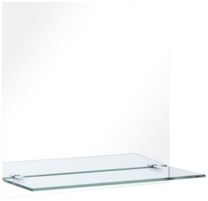 vidaXL Wandspiegel mit Regal 30×30 cm Hartglas