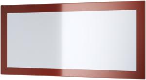 Vladon Spiegel Lima, Wandspiegel mit Rahmen im modernen Stil, Bordeaux Hochglanz (89 x 45 cm)